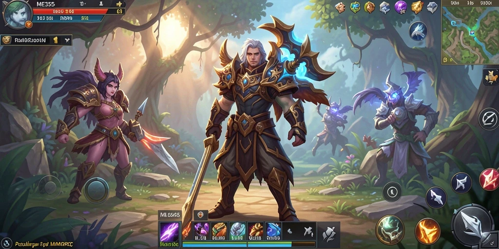 Screenshot gameplay ME355 menampilkan aksi seru dalam pertempuran MMORPG.