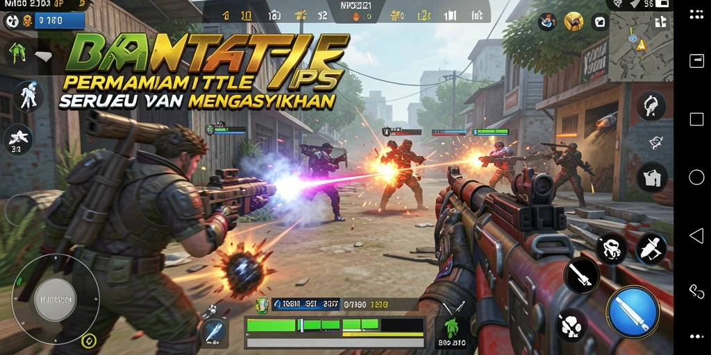 Screenshot gameplay MPO2121 yang menunjukkan aksi pertarungan yang intens.