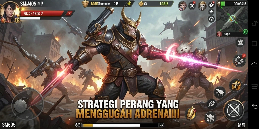Gameplay menarik SM605 dengan aksi strategi yang mendebarkan.